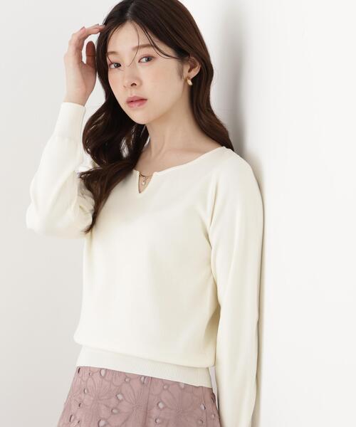 PROPORTION BODY DRESSING(プロポーションボディドレッシング)の「キラ付きハートネック総針トップス / 1216270906(ニット/セーター・レディース・ブラック/ホワイト系その他/グリーン/ブラウン・FREE)」の13枚目の写真