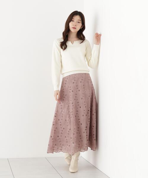 PROPORTION BODY DRESSING(プロポーションボディドレッシング)の「キラ付きハートネック総針トップス / 1216270906(ニット/セーター・レディース・ブラック/ホワイト系その他/グリーン/ブラウン・FREE)」の15枚目の写真