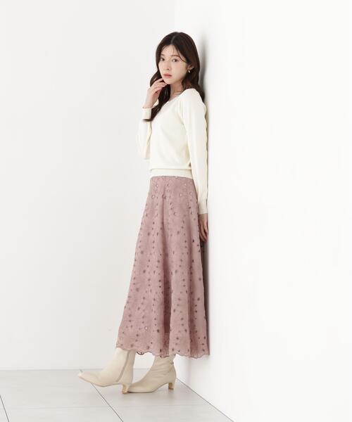 PROPORTION BODY DRESSING(プロポーションボディドレッシング)の「キラ付きハートネック総針トップス / 1216270906(ニット/セーター・レディース・ブラック/ホワイト系その他/グリーン/ブラウン・FREE)」の16枚目の写真