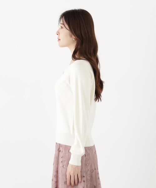 PROPORTION BODY DRESSING(プロポーションボディドレッシング)の「キラ付きハートネック総針トップス / 1216270906(ニット/セーター・レディース・ブラック/ホワイト系その他/グリーン/ブラウン・FREE)」の18枚目の写真