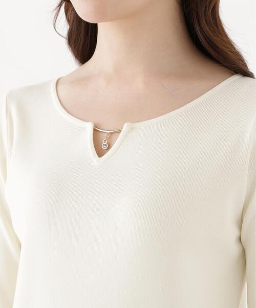 PROPORTION BODY DRESSING(プロポーションボディドレッシング)の「キラ付きハートネック総針トップス / 1216270906(ニット/セーター・レディース・ブラック/ホワイト系その他/グリーン/ブラウン・FREE)」の20枚目の写真