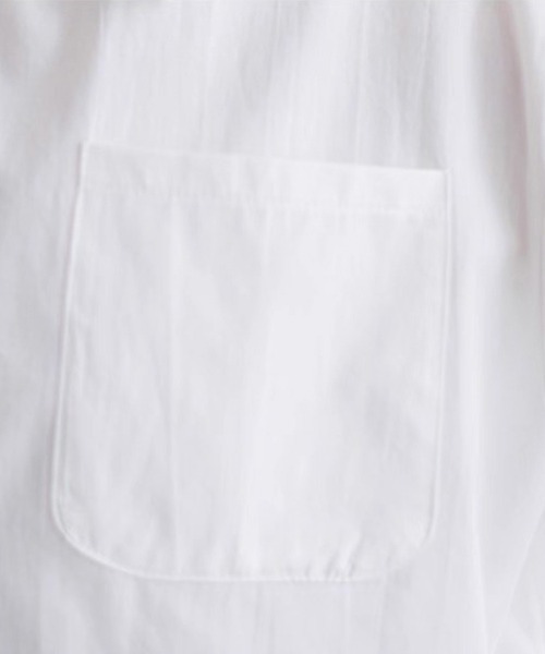 ONEP STAR(ワンピスター)の「裾ドロスト半袖シャツ(シャツ/ブラウス・レディース・カーキ/ブルー/ホワイト・MEDIUM/LARGE/X-LARGE)」の20枚目の写真