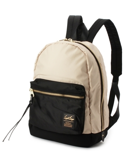 HusHusH(ハッシュアッシュ)の「ナイロンラウンドリュック(バックパック/リュック・レディース・ベージュ/グレー/ブラック・00)」の1枚目の写真