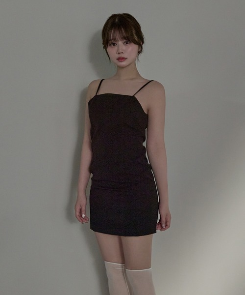 M DOLLY(エムドリー)の「Mesh almashort bolero set / メッシュアルマショートボレロセットドレス(ワンピース・レディース・ブラック/ベージュ・FREE)」の5枚目の写真