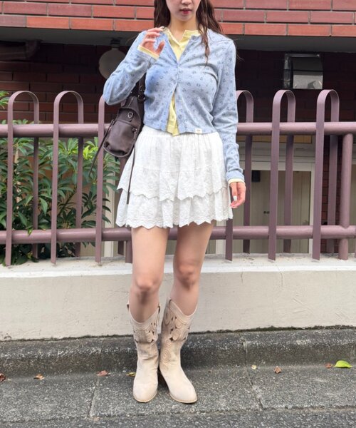 w closet(ダブルクローゼット)の「カッティングウエスタンブーツ(ブーツ・レディース・ベージュ/ブラウン・LARGE/MEDIUM)」の14枚目の写真