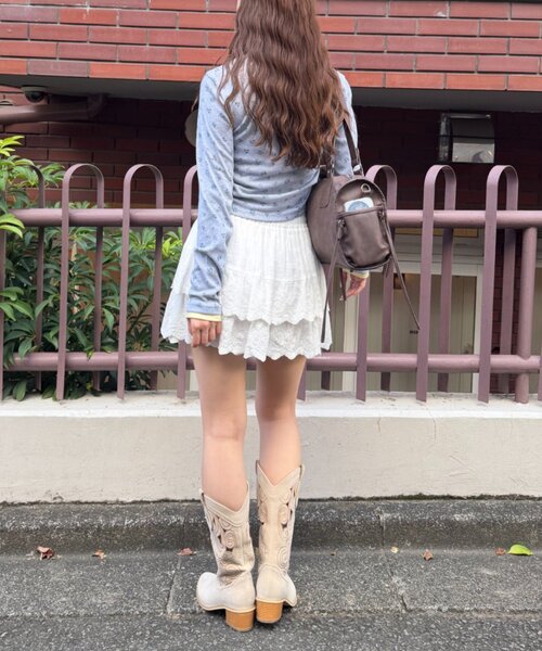 w closet(ダブルクローゼット)の「カッティングウエスタンブーツ(ブーツ・レディース・ベージュ/ブラウン・LARGE/MEDIUM)」の16枚目の写真