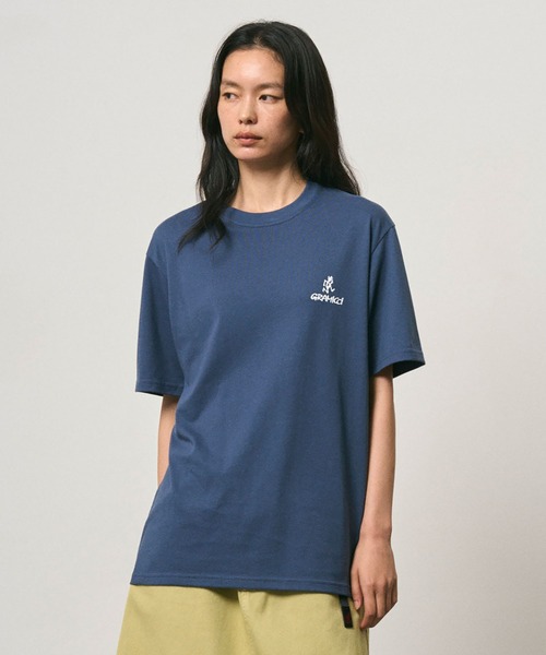 Gramicci(グラミチ)の「ONE POINT LOGO TEE|ワンポイントロゴTシャツ(Tシャツ/カットソー・メンズ・ホワイト/ダークブルー/ブラック・S/L/XL/2XL/M)」の1枚目の写真