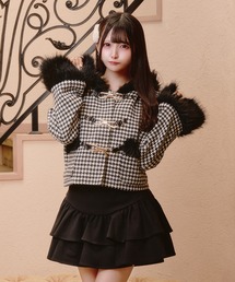 リボン付きドットチュールティアードワンピース（ワンピース）｜Pal