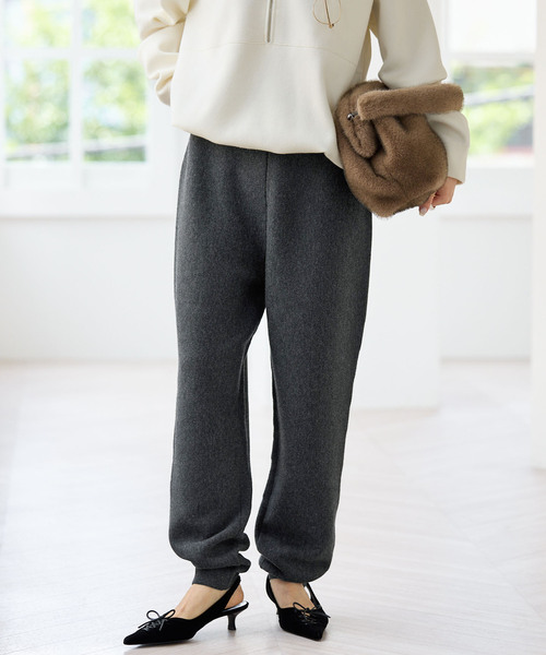 IENA(イエナ)の「接結ジョガーパンツ(その他パンツ・レディース・グレー/キャメル・38/36)」の1枚目の写真