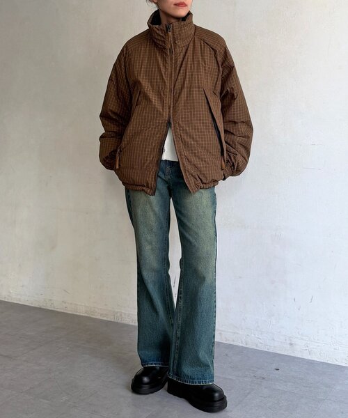 CPCM(シーピーシーエム)の「リバーシブル中綿スタンドブルゾン(ブルゾン・メンズ・ブラウン/ネイビー/グリーン・MEDIUM/LARGE)」の9枚目の写真