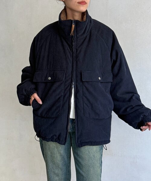 CPCM(シーピーシーエム)の「リバーシブル中綿スタンドブルゾン(ブルゾン・メンズ・ブラウン/ネイビー/グリーン・MEDIUM/LARGE)」の13枚目の写真