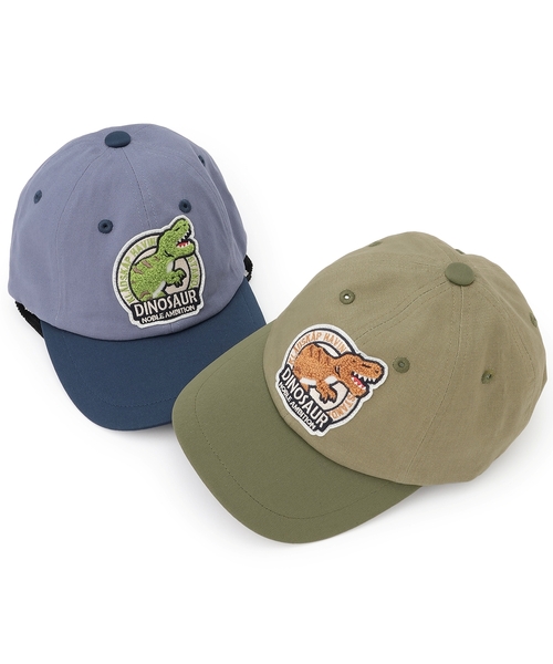 kladskap(クレードスコープ)の「恐竜サガラ刺しゅうキャップ(キャップ・キッズ・カーキ/ネイビー・L(54-56cm)/51-53cm/S(48-50cm))」の7枚目の写真