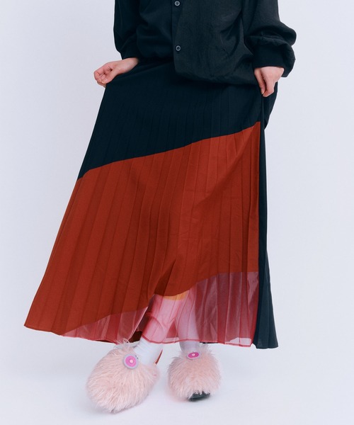 MONDEWORK(モンドワーク)の「プリーツスカート(スカート・レディース・ブルー/ブラック/ベージュ/グリーン・ONE SIZE)」の13枚目の写真