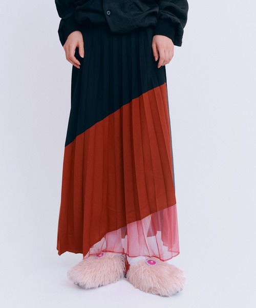 MONDEWORK(モンドワーク)の「プリーツスカート(スカート・レディース・ブルー/ブラック/ベージュ/グリーン・ONE SIZE)」の14枚目の写真