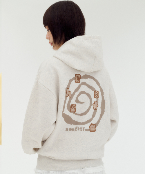 ambler(エムブラー)の「Finding a way 刺繍フードTシャツ AHP1316 (オートミール)(パーカー・レディース・その他・S/M/L)」の1枚目の写真