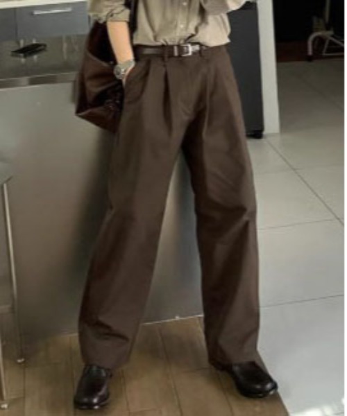 DOUBLE STEAL(ダブルスティール)の「DSツータックルーズスラックス(スラックス・メンズ・ブラウン/ブラック・MEDIUM/LARGE/X-LARGE)」の6枚目の写真