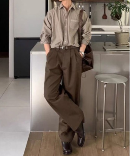 DOUBLE STEAL(ダブルスティール)の「DSツータックルーズスラックス(スラックス・メンズ・ブラウン/ブラック・MEDIUM/LARGE/X-LARGE)」の7枚目の写真