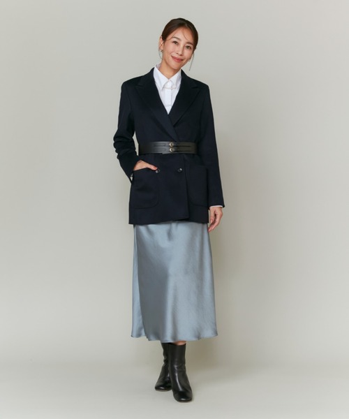 INED(イネド)の「【大草直子コラボ】カシミヤダブルブレストジャケット《COLOMBO/コロンボ》「セットアップ対応」(テーラードジャケット・レディース・ネイビー/ブラウン系その他・7号/9号)」の5枚目の写真