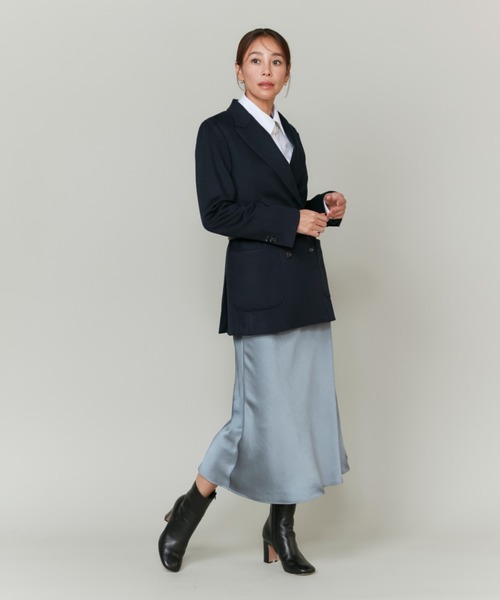 INED(イネド)の「【大草直子コラボ】カシミヤダブルブレストジャケット《COLOMBO/コロンボ》「セットアップ対応」(テーラードジャケット・レディース・ネイビー/ブラウン系その他・7号/9号)」の6枚目の写真