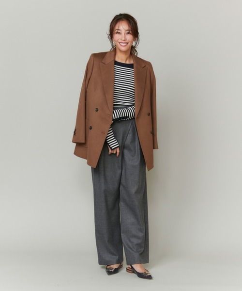 INED(イネド)の「【大草直子コラボ】カシミヤダブルブレストジャケット《COLOMBO/コロンボ》「セットアップ対応」(テーラードジャケット・レディース・ネイビー/ブラウン系その他・7号/9号)」の10枚目の写真