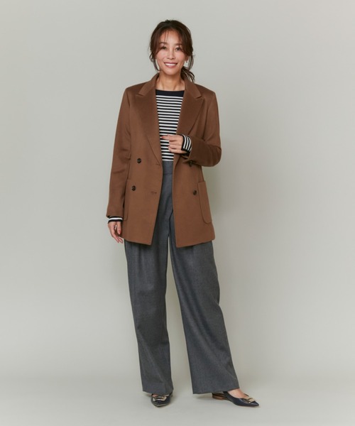 INED(イネド)の「【大草直子コラボ】カシミヤダブルブレストジャケット《COLOMBO/コロンボ》「セットアップ対応」(テーラードジャケット・レディース・ネイビー/ブラウン系その他・7号/9号)」の12枚目の写真