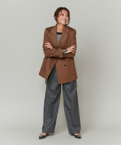 INED(イネド)の「【大草直子コラボ】カシミヤダブルブレストジャケット《COLOMBO/コロンボ》「セットアップ対応」(テーラードジャケット・レディース・ネイビー/ブラウン系その他・7号/9号)」の13枚目の写真