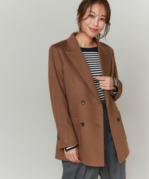 INED(イネド)の「【大草直子コラボ】カシミヤダブルブレストジャケット《COLOMBO/コロンボ》「セットアップ対応」(テーラードジャケット・レディース・ネイビー/ブラウン系その他・7号/9号)」の14枚目の写真