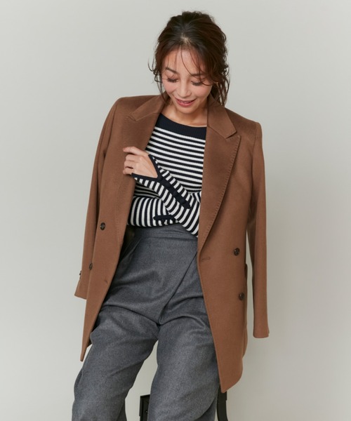 INED(イネド)の「【大草直子コラボ】カシミヤダブルブレストジャケット《COLOMBO/コロンボ》「セットアップ対応」(テーラードジャケット・レディース・ネイビー/ブラウン系その他・7号/9号)」の15枚目の写真