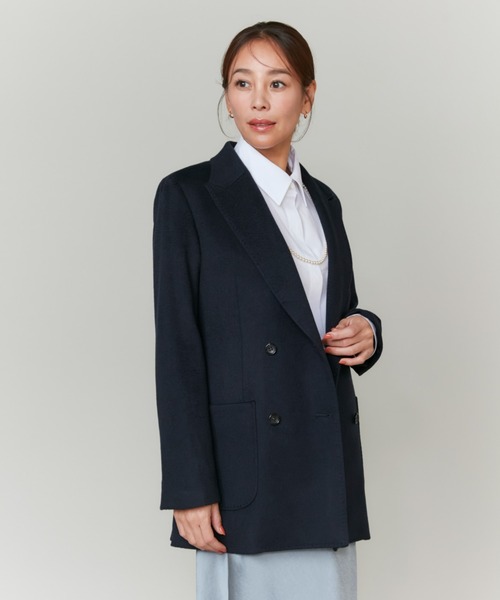 INED(イネド)の「【大草直子コラボ】カシミヤダブルブレストジャケット《COLOMBO/コロンボ》「セットアップ対応」(テーラードジャケット・レディース・ネイビー/ブラウン系その他・7号/9号)」の16枚目の写真