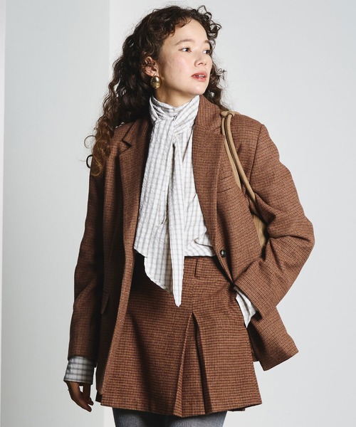 CREOLME(クレオルム)の「TAILORED SINGLE JACKET(その他アウター・レディース・ブラウン/レッド・M/S)」の19枚目の写真