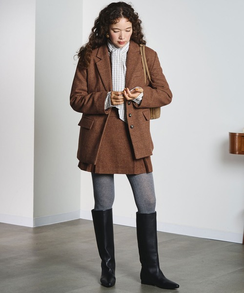 CREOLME(クレオルム)の「TAILORED SINGLE JACKET(その他アウター・レディース・ブラウン/レッド・M/S)」の5枚目の写真