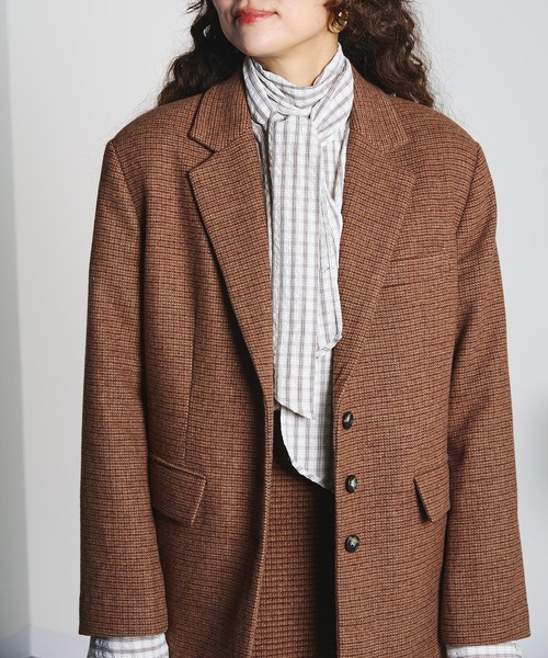CREOLME(クレオルム)の「TAILORED SINGLE JACKET(その他アウター・レディース・ブラウン/レッド・M/S)」の8枚目の写真