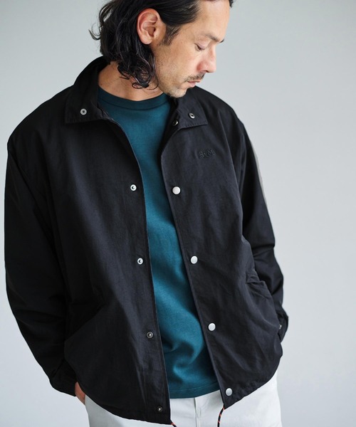 AXCXM(アクスシーム)の「mj12009-Urban Hybrid Nylon-Blend Coach Jacket コーチジャケット(AXM-BFA0019)(ブルゾン・メンズ・チャコール/カーキ/ブラック・XL/L/M)」の1枚目の写真
