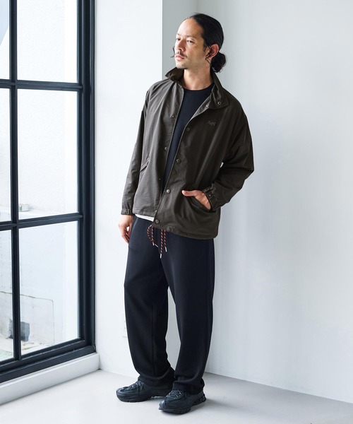 AXCXM(アクスシーム)の「mj12009-Urban Hybrid Nylon-Blend Coach Jacket コーチジャケット(AXM-BFA0019)(ブルゾン・メンズ・チャコール/カーキ/ブラック・XL/L/M)」の9枚目の写真