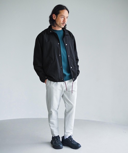 AXCXM(アクスシーム)の「mj12009-Urban Hybrid Nylon-Blend Coach Jacket コーチジャケット(AXM-BFA0019)(ブルゾン・メンズ・チャコール/カーキ/ブラック・XL/L/M)」の19枚目の写真