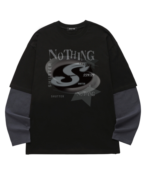 SHUTTER(シャッター)の「レイヤードS ロングスリーブ (SLS040) ブラック(Tシャツ/カットソー・レディース・その他・LARGE/MEDIUM/SMALL/X-LARGE)」の2枚目の写真