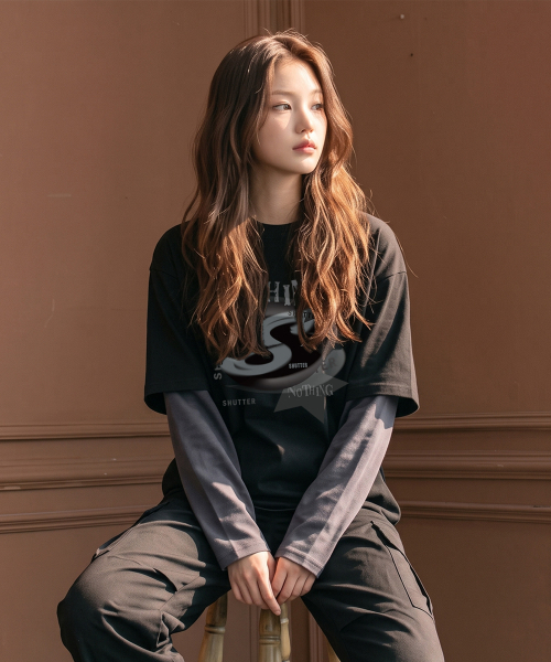 SHUTTER(シャッター)の「レイヤードS ロングスリーブ (SLS040) ブラック(Tシャツ/カットソー・レディース・その他・LARGE/MEDIUM/SMALL/X-LARGE)」の4枚目の写真