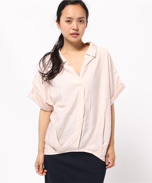 FREE'S MART（フリーズマート）の「タックスキッパーブラウス（シャツ/ブラウス・レディース・ホワイト/ピンク/ネイビー・FREE）」の3枚目の写真