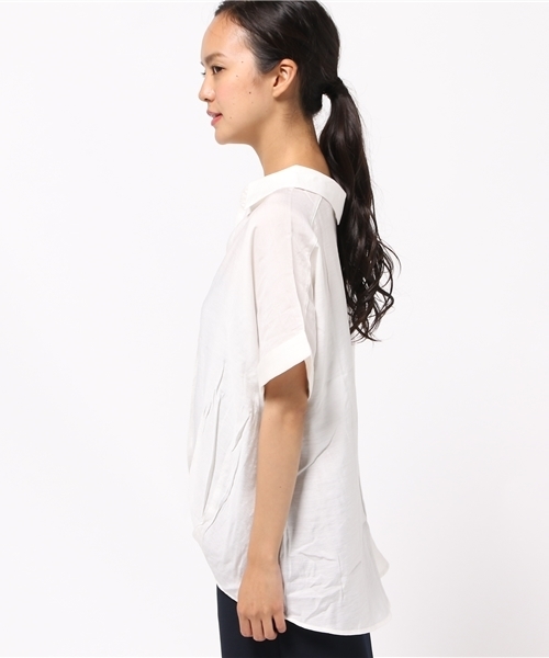 FREE'S MART（フリーズマート）の「タックスキッパーブラウス（シャツ/ブラウス・レディース・ホワイト/ピンク/ネイビー・FREE）」の5枚目の写真