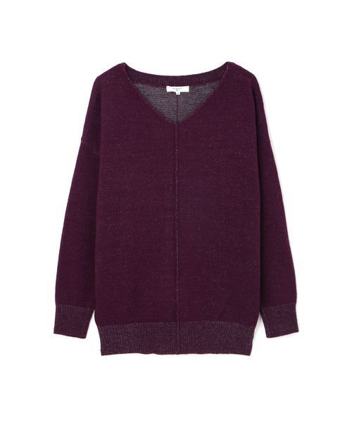 NATURAL BEAUTY BASIC(ナチュラルビューティーベーシック)の「メランジ5Gニット(ニット/セーター・レディース・ホワイト系その他/パープル系その他/グレー系その他・MEDIUM)」の4枚目の写真
