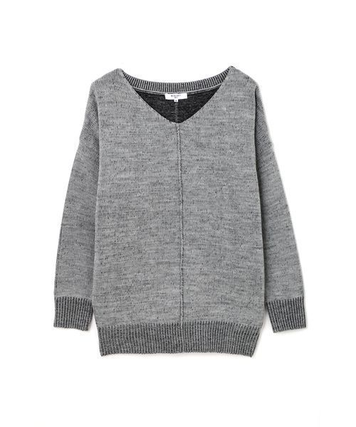 NATURAL BEAUTY BASIC(ナチュラルビューティーベーシック)の「メランジ5Gニット(ニット/セーター・レディース・ホワイト系その他/パープル系その他/グレー系その他・MEDIUM)」の6枚目の写真