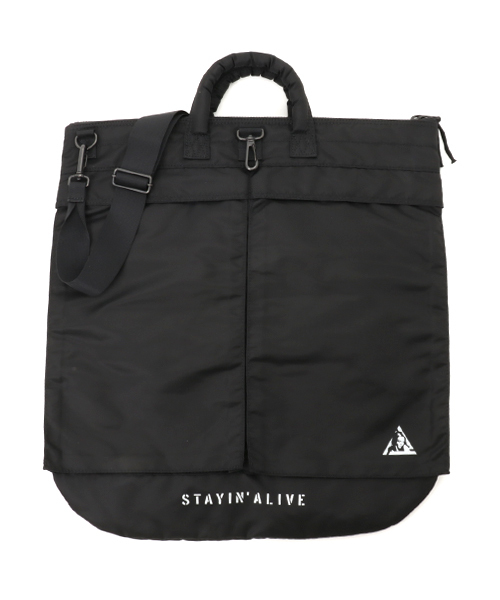 HYSTERIC GLAMOUR（ヒステリックグラマー）の「エアフォースナイロン ヘルメットバッグ BIG（トートバッグ・メンズ・カーキ/グリーン系カモフラージュ/ブラック・FREE）」の2枚目の写真