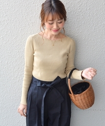 SHIPS | ボートネックリブプルオーバー◇(ニット/セーター)