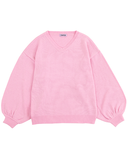 PUNYUS（プニュズ）の「バルーンスリーブニット（Tシャツ/カットソー・レディース・ホワイト/ブラック/サックスブルー/ライトピンク/グレー/杢グレー・4/3/2/1）」の19枚目の写真