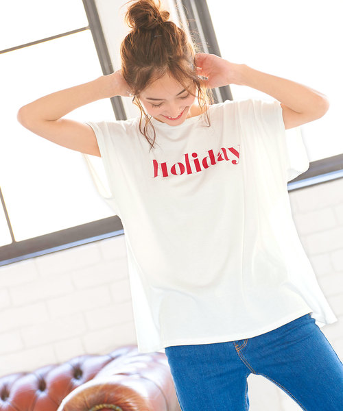 KOBE LETTUCE（コウベレタス）の「選べる柄プリントデザインビッグシルエット半袖Tシャツ（Tシャツ/カットソー・レディース・ホワイト系その他3/グレー系その他7/ピンク系その他7/ブラック系その他4/その他10/ホワイト系その他2/ピンク系その他4/ピンク系その他5/ブラック系その他7/その他11/その他12/グレー系その他5/その他2/その他5/ピンク系その他2/ピンク系その他3/ブルー系その他7/その他4/その他7/ブラック系その他3/ブラック系その他5/その他9/ブルー系その他5/ブラック系その他2/その他14/グレー系その他2/グレー系その他3/グレー系その他4/ホワイト系その他4/ホワイト系その他5/ホワイト系その他7/ブルー系その他2/ブルー系その他3/ブルー系その他4/その他3/パープル系その他3/パープル系その他4/パープル系その他7/パープル系その他2/パープル系その他5/その他16/その他17/その他15/その他19/その他18/その他1/ホワイト系その他/ブラック系その他/グレー系その他/ベージュ系その他/グリーン系その他/ブルー系その他/パープル系その他/ベージュ系その他2/ベージュ系その他3/ベージュ系その他4/ベージュ系その他5/グリーン系その他2/グリーン系その他3/グリーン系その他5/ベージュ系その他6/その他20/その他21/その他22/その他23/その他24/その他25/ベージュ系その他7/ブラウン系その他2/ブラウン系その他4/ブラウン/ブラウン系その他3/ブラウン系その他/ブラック/ブルー/カーキ/その他/ベージュ/オフホワイト/チャコール/その他28/ネイビー/その他27/ラベンダー/その他32/その他26/その他30/その他31/その他29/グレー系/ネイビー系/ブラック系/ホワイト系/ブラック系1/ホワイト系1/グレー系1/ネイビー系1/ブラック系2/ホワイト系2/ネイビー系2/ブラック系3/ネイビー系3/ホワイト系3/ネイビー系4/ブラック系4/ホワイト系4/ホワイト系5/ブラック系5/ネイビー系5・FREE）」の2枚目の写真