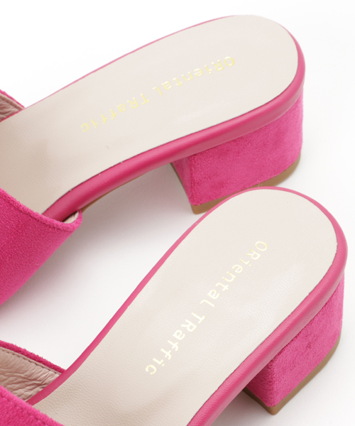 ORiental TRaffic（オリエンタルトラフィック）の「春夏新作★スエードミドルヒールサンダル★7235（サンダル・レディース・ブルー/イエロー/ブラック/ピンク/シルバー・S/LL/M/L）」の12枚目の写真