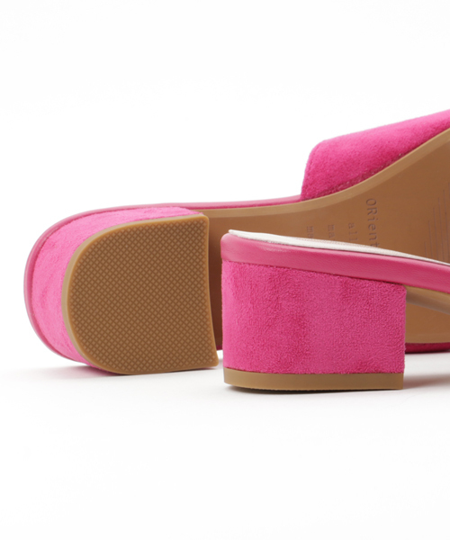 ORiental TRaffic（オリエンタルトラフィック）の「春夏新作★スエードミドルヒールサンダル★7235（サンダル・レディース・ブルー/イエロー/ブラック/ピンク/シルバー・S/LL/M/L）」の6枚目の写真