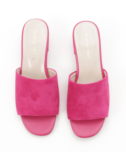 ORiental TRaffic（オリエンタルトラフィック）の「春夏新作★スエードミドルヒールサンダル★7235（サンダル・レディース・ブルー/イエロー/ブラック/ピンク/シルバー・S/LL/M/L）」の7枚目の写真