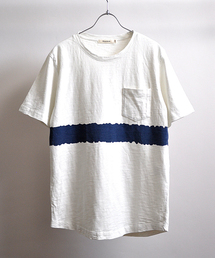 スラブ天竺ボーダープリントTee