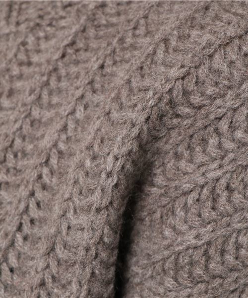 RIVE DROITE(リヴドロワ)の「スイビヤーンハイビネックニット(ニット/セーター・レディース・ダークグレー/オレンジ・FREE)」の5枚目の写真